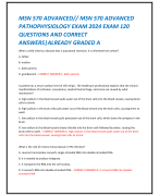 MSN 570 ADVANCED// MSN 570 ADVANCED PATHOPHYSIOLOGY EXAM 2024 EXAM 120  QUESTIONS AND CORRECT  ANSWERS|ALREADY GRADED A When a child inherits a disease that is autosomal recessive, it is inherited from whom?