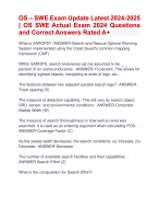 OS – SWE Exam Update Latest 2024-2025 | OS SWE Actual Exam 2024 Questions  and Correct Answers Rated A+ | Certified OS SWE Exam UpdateLatesnt 2024-2025 Quiz with Accurate Solutions Aranking Allpassl'