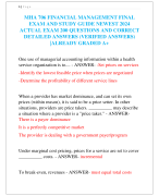 MHA 706 FINANCIAL MANAGEMENT FINAL  EXAM AND STUDY GUIDE NEWEST 2024  ACTUAL EXAM 200 QUESTIONS AND CORRECT  DETAILED ANSWERS (VERIFIED ANSWERS) |ALREADY GRADED A+
