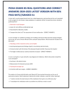 PEDIA EXAM3 85 REAL QUESTIONS AND CORRECT  ANSWERS 2024-2025 LATEST VERSION WITH 85%  PASS RATE//GRADED A+ A client with a ventriculoperitoneal shunt has a dazed appearance and grunting and has not responded  to the caregiver for 10 minutes. Status epilepticus is suspected. Which nursing intervention should be  performed first?