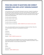 PEDIA REAL EXAM 70 QUESTIONS AND CORRECT  ANSWERS 2024-2025 LATEST VERSION//ALREADY  GRADED A+