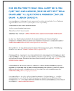 NUR 198 MATERNITY EXAM FINAL LATEST 2023-2024  QUESTIONS AND ANSWERS /NUR198 MATERNITY FINAL  EXAM LATEST ALL QUESTIONS & ANSWERS COMPLETE  EXAM | ALREADY GRADED A A nurse conducts an initial comprehensive assessment for a client admitted with a fever of unknown  origin. Which area of assessment is primarily the nurse's responsibility?