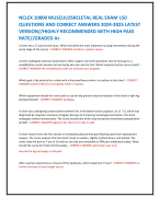 NCLEX 10000 MUSCULOSKELETAL REAL EXAM 150  QUESTIONS AND CORRECT ANSWERS 2024-2025 LATEST  VERSION//HIGHLY RECOMMENDED WITH HIGH PASS  RATE//GRADED A+ A client has a C7 spinal cord injury. Which would be the most important nursing intervention during the  acute stage of the injury?