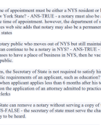 NYS Notary Exam Questions & Answers  Latest Version 2023/2024