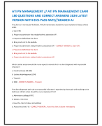 ATI PN MANAGEMENT // ATI PN MANAGEMENT EXAM 180 QUESTIONS AND CORRECT ANSWERS 2024 LATEST  VERSION WITH 85% PASS RATE//GRADED A+ The client is in ventricular fibrillation. Which interventions should the nurse implement? Select all that  apply