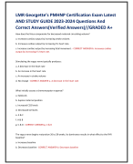 LMR Georgette’s PMHNP Certification Exam Latest  AND STUDY GUIDE 2023-2024 Questions And  Correct Answers(Verified Answers)//GRADED A+ How does the fetus compensate for decreased maternal circulating volume?