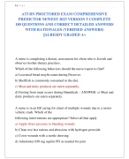 ATI RN PROCTORED EXAM COMPREHENSIVE  PREDICTOR NEWEST 2023 VERSION 5 COMPLETE  180 QUESTIONS AND CORRECT DETAILED ANSWERS  WITH RATIONALES (VERIFIED ANSWERS) ||ALRESDY GRADED A+