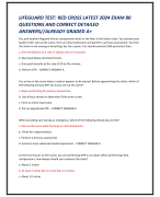 LIFEGUARD TEST: RED CROSS LATEST 2024 EXAM 80 QUESTIONS AND CORRECT DETAILED  ANSWERS//ALREADY GRADED A+