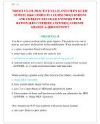 NREMT EXAM, PRACTICE EXAM AND STUDY GUIDE  NEWEST 2024 COMPLETE COURSE 500 QUESTIONS  AND CORRECT DETAILED ANSWERS WITH  RATIONALES (VERIFIED ANSWERS) |ALREADY  GRADED A+||BRAND NEW!!