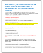 ATI LEADERSHIP // ATI LEADERSHIP PROCTORED REAL  EXAM 70 QUESTIONS AND CORRECT DETAILED  ANSWERS 2024-2025 LATEST VERSION//ALREADY  GRADED A+ 1. A client is brought to the emergency department following a motor-vehicle crash. Drug use is  suspected in the crash, and a voided urine specimen is ordered. The client repeatedly refuse s to provide  the specimen. Which of the following is the appropriate action by the nurse?