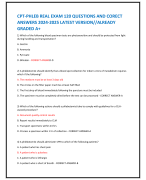 CPT-PHLEB REAL EXAM 120 QUESTIONS AND CORECT  ANSWERS 2024-2025 LATEST VERSION//ALREADY  GRADED A+ 1) Which of the following blood specimen tests are photosensitive and should be protected from light  during handling and transportation?