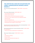 TNCC WRITTEN REAL EXAM 2024 100 QUESTIONS AND  CORRECT ANSWERS ALREADY  GRADED A+ What are the late signs of breathing compromise? -