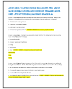 ATI PEDRIATICS PROCTORED REAL EXAM AND STUDY  GUIDE 80 QUESTIONS AND CORRECT ANSWERS 2024- 2025 LATEST VERSION//ALREADY GRADED A+ A nurse is assessing a school-age child who has heart failure and is taking furosemide. Which of the  following findings should the nurse identify as an indication that the medication is effective?