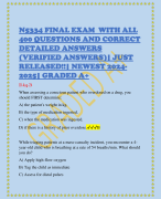 N5334 FINAL EXAM WITH ALL 400 QUESTIONS AND CORRECT DETAILED ANSWERS (VERIFIED ANSWERS)| JUST RELEASED!!| NEWEST 2024- 2025| GRADED A+