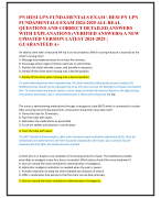 PN HESI LPN FUNDAMENTALS EXAM \ HESI PN LPN  FUNDAMENTALS EXAM 2024-2025 ALL REAL  QUESTIONS AND CORRECT DETAILED ANSWERS  WITH EXPLANATIONS (VERIFIED ANSWERS) A NEW  UPDATED VERSION LATEST 2024-2025 |  GUARANTEED A+ An elderly client with a fractured left hip is on strict bedrest. Which nursing measure is essential to the  client's nursing care?