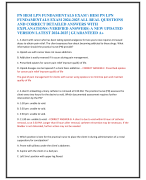 PN HESI LPN FUNDAMENTALS EXAM \ HESI PN LPN  FUNDAMENTALS EXAM 2024-2025 ALL REAL QUESTIONS  AND CORRECT DETAILED ANSWERS WITH  EXPLANATIONS (VERIFIED ANSWERS) A NEW UPDATED  VERSION LATEST 2024-2025 | GUARANTEED A+