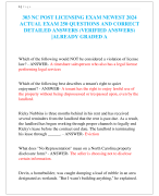 303 NC POST LICENSING EXAM NEWEST 2024  ACTUAL EXAM 250 QUESTIONS AND CORRECT  DETAILED ANSWERS (VERIFIED ANSWERS) |ALREADY GRADED A
