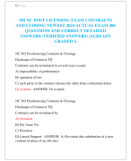 302 NC POST LICENSING EXAM CONTRACTS  AND CLOSING NEWEST 2024 ACTUAL EXAM 400  QUESTIONS AND CORRECT DETAILED  ANSWERS (VERIFIED ANSWERS) |ALREADY  GRADED A