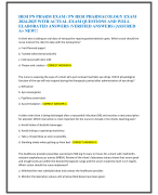 HESI PN PHARM EXAM / PN HESI PHARMACOLOGY EXAM  2024-2025 WITH ACTUAL EXAM QUESTIONS AND WELL  ELABORATED ANSWERS (VERIFIED ANSWERS) |ASSURED  A+ NEW!!