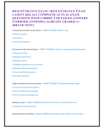 HESI ENTRANCE EXAM / HESI ENTRANCE EXAM  LATEST 2024 ALL COMPLETE ACTUAL EXAM  QUESTIONS WITH CORRECT DETAILED ANSWERS  (VERIFIED ANSWERS) |ALREADY GRADED A+  (BRAND NEW!)