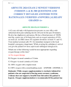 ABFM ITE 2024 EXAM 2 NEWEST VERSIONS  (VERSION A & B) 300 QUESTIONS AND  CORRECT DETAILED ANSWERS WITH  RATIONALES (VERIFIED ANSWERS) |ALREADY  GRADED A+