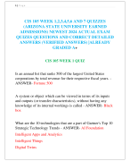 CIS 105 WEEK 1,2,3,4,5,6 AND 7 QUIZZES  (ARIZONA STATE UNIVERSITY EARNED  ADMISSIONS) NEWEST 2024 ACTUAL EXAM  QUIZES QUESTIONS AND CORRECT DETAILED  ANSWERS (VERIFIED ANSWERS) |ALREADY GRADED A+
