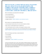 MSN 621 EXAM / LATEST MSN 621 FINAL EXAM 2023- 2024 ALL 150 ACTUAL EXAM QUESTIONS AND  CORRECT DETAILED ANSWERS (100% CORRECT  VERIFIED ANSWERS) A NEW UPDATED VERSION  LATEST 2024 | ALREADY GRADED A+ BRAND NEW!! Which of the following is associated with the CD10 antigen? 