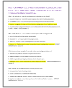 HESI FUNDAMENTALS // HESI FUNDAMENTALS PRACTICE TEST  B 100 QUESTIONS AND CORRECT ANSWERS 2024-2025 LATEST  VERSION//ALREADY GRADED A+ What is the rationale for using the nursing process in planning care for clients?