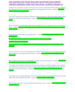 HESI RN EXIT EXAM PREDICTED EXAM 2024-2025 QUESTIONS AND CORRECT VERIFIED ANSWERS /100% PASS SOLUTION / ALREADY GRADED A+