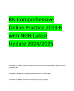 RN Comprehensive Online Practice 2019 B with NGN Latest Update 2024/2025