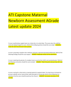 ATI Capstone Maternal Newborn Assessment AGrade Latest update 2024 