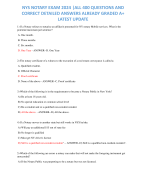 NYS NOTARY EXAM 2024 |ALL 400 QUESTIONS AND CORRECT DETAILED ANSWERS ALREADY GRADED A+ LATEST UPDATE
