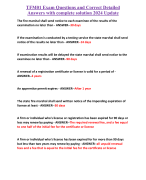 TFM01 Exam Questions and Correct Detailed Answers with complete solution 2024 Update