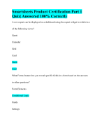 Smartsheets Product Certification Part 1 Quiz| Answered 100% Correctly