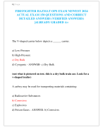 FIREFIGHTER HAZMAT OPS EXAM NEWEST 2024  ACTUAL EXAM 150 QUESTIONS AND CORRECT  DETAILED ANSWERS (VERIFIED ANSWERS) |ALREADY GRADED A+