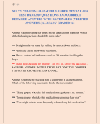 ATI PN PHARMACOLOGY PROCTORED NEWEST 2024  TEST BANK 520 QUESTIONS AND CORRECT  DETAILED ANSWERS WITH RATIONALES (VERIFIED  ANSWERS) |ALREADY GRADED A+