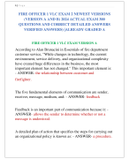 FIRE OFFICER 1 VLC EXAM 2 NEWEST VERSIONS  (VERSION A AND B) 2024 ACTUAL EXAM 300  QUESTIONS AND CORRECT DETAILED ANSWERS VERIFIED ANSWERS) |ALREADY GRADED A