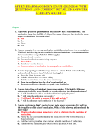 ATI RN PHARMACOLOGY EXAM (2023-2024) WITH QUESTIONS AND CORRECT DETAILED ANSWERS ALREADY GRADE A+