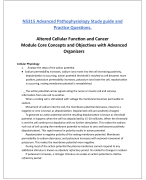 N5315 Advanced Pathophysiology Study guide and  Practice Questions.