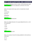 DHT EXAM QUESTIONS AND ANSWERS 