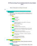 ATI Pharmacology Proctored Study Guide For Exam Retake  2019