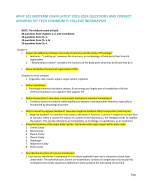 APHY 101 MIDTERM EXAM LATEST 2023-2024 QUESTIONS AND CORRECT  ANSWERS IVY TECH COMMUNITY COLLEGE INDIANAPOIS