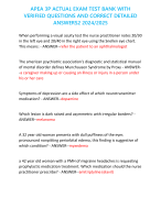 APEA 3P ACTUAL EXAM TEST BANK WITH VERIFIED QUESTIONS AND CORRECT DETAILED ANSWERS2 2024/2025