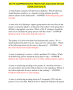 ATI PN COMPREHENSIVE PREDICTOR 2023/2024 RETAKE GUIDE (150 Q & A)