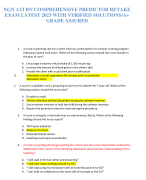 NGN ATI RN COMPREHENSIVE PREDICTOR RETAKE  EXAM LATEST 2023 WITH VERIFIED SOLUTIONS/A+  GRADE ASSURED