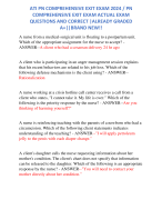 ATI PN COMPREHENSIVE EXIT EXAM 2024 / PN COMPREHENSIVE EXIT EXAM ACTUAL EXAM QUESTIONS AND CORRECT |ALREADY GRADED A+||BRAND NEW!!