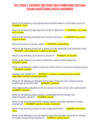 ATI TEAS 7 SCIENCE SECTION 2024 FEBRUARY ACTUAL EXAM QUESTIONS WITH ANSWER2