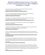 HESI RN COMPASS EXIT EXAM V1 NGN 2023  LATEST UPDATE QUESTION & 100% CORRECT  ANSWERS/A+ GRADE