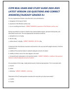 CCPR REAL EXAM AND STUDY GUIDE 2024-2025  LATEST VERSION 150 QUESTIONS AND CORRECT  ANSWERS//ALREADY GRADED A+ The rise in glomerular filtration rate after birth can be attributed to: