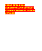CREST CPSA EXAM  QUESTIONS AND CORRECT  VERIFIED ANSWERS LATEST  VERSION